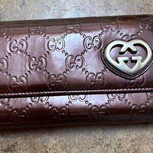 Guci Heart GG Wallet -